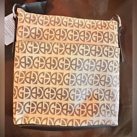 NWT Giani Bernini Block Signature Pocket North South Crossbody - Taupe Brown - Picture 4 of 16